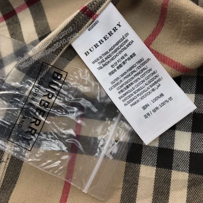 Burberry男裝 巴寶莉新款格紋棉質法蘭絨襯衫 Burberry男士格子襯衫  ydi3290